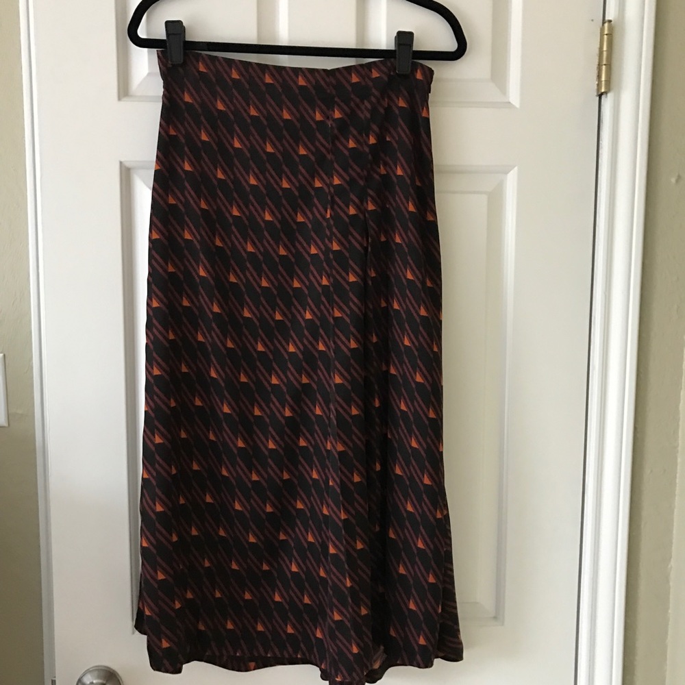 Zara Silk Midi Skirt